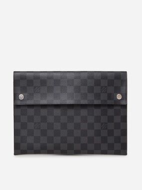 Louis Vuitton 2019 Damier Graphite Canvas Alpha Triple Pochette-Large Pouch